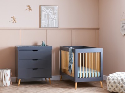 Maya Mini 2 Piece Room Set - Slate with Natural | Obaby