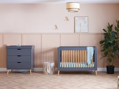 Maya Mini 2 Piece Room Set - Slate with Natural | Obaby