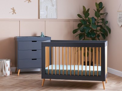 Maya Mini 2 Piece Room Set - Slate with Natural | Obaby