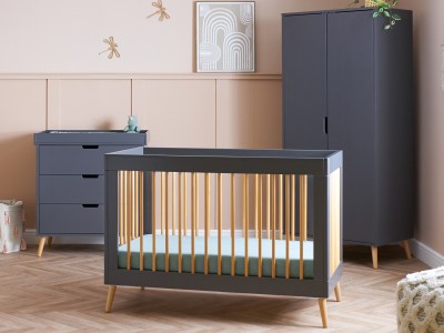 Maya Mini 3 Piece Room Set - Slate with Natural | Obaby