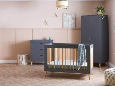 Maya Mini 3 Piece Room Set - Slate with Natural | Obaby