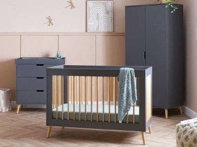 Maya Mini 3 Piece Room Set - Slate with Natural | Obaby