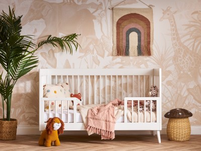 Obaby Maya Cot Bed - Nordic White | Baby Snooze