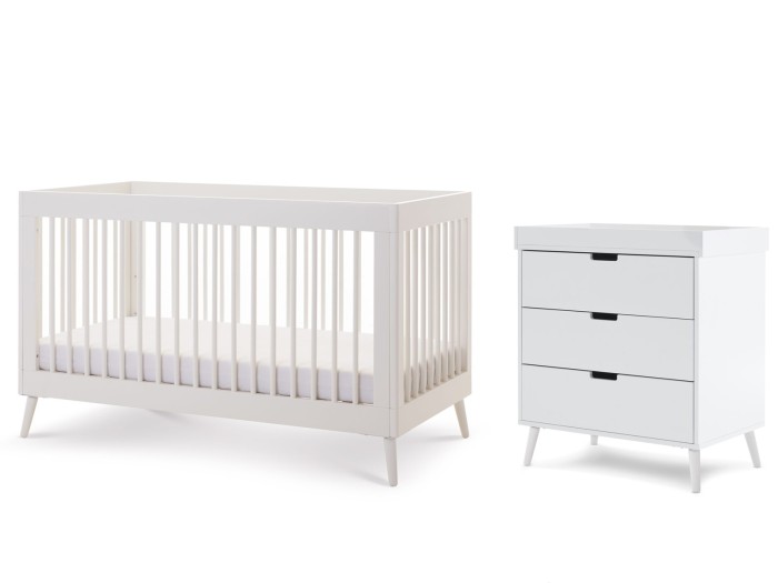 Obaby Maya 2 Piece Room Set - Nordic White | Baby Snooze