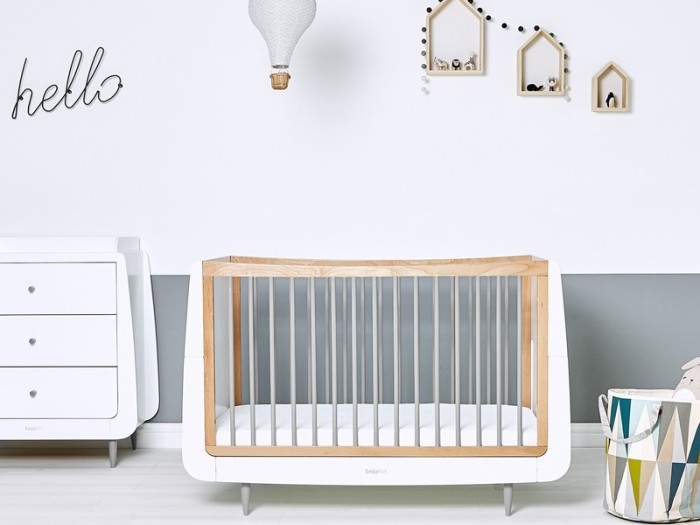 Skandi 2 Piece Nursery Furniture Set - Grey | SnuzKot