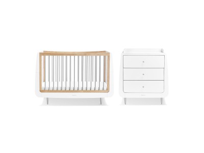 Skandi 2 Piece Nursery Furniture Set - Grey | SnuzKot