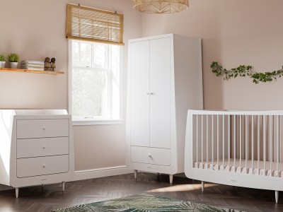 Skandi 3 Piece Nursery Furniture Set - White | SnuzKot
