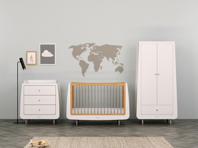 Skandi 3 Piece Nursery Furniture Set - Grey | SnuzKot