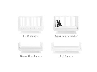 Skandi 3 Piece Nursery Furniture Set - White | SnuzKot