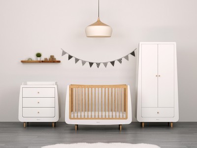 Skandi 3 Piece Nursery Furniture Set - Natural | SnuzKot