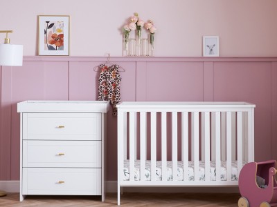 Obaby Evie Mini 2 Piece Room Set - White | Baby Snooze