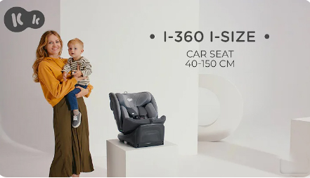 Kinderkraft I-360 rotational i-Size Car Seat - Grey