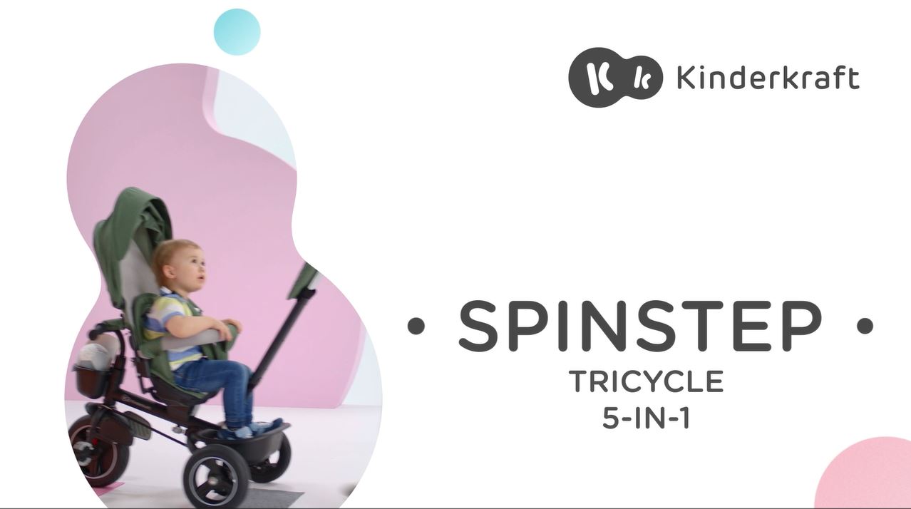 Kinderkraft Spinstep Tricycle - Pastel Green